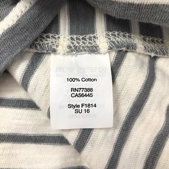 Madewell l Forward Seam Stripe Gray white tank top - Picture 7 of 8